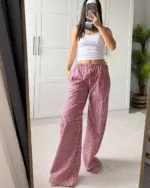 Hlače Lisbon - bordo - Slika 3