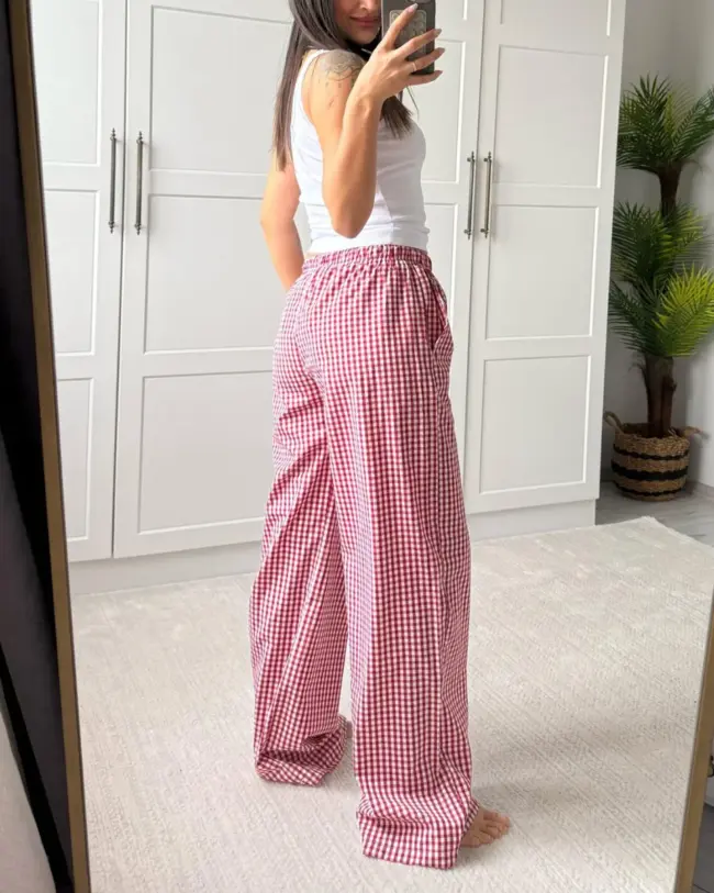 Hlače Lisbon - bordo - Slika 4