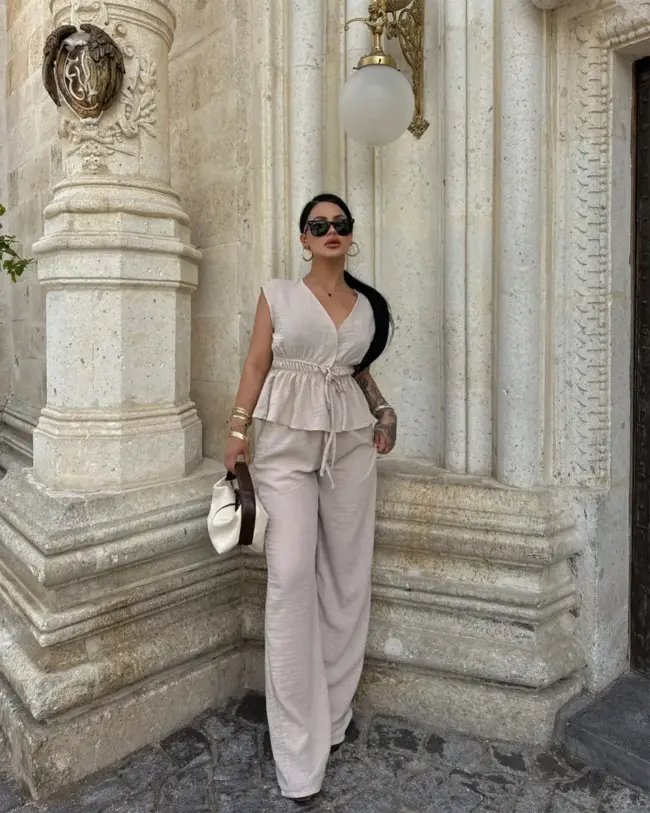 Dvodjelni set Francine - bež - Slika 3