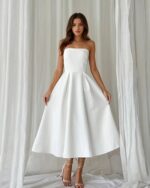 Midi haljina Riore - bijela - Slika 2