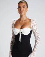 Midi haljina Aria - crna - Slika 4