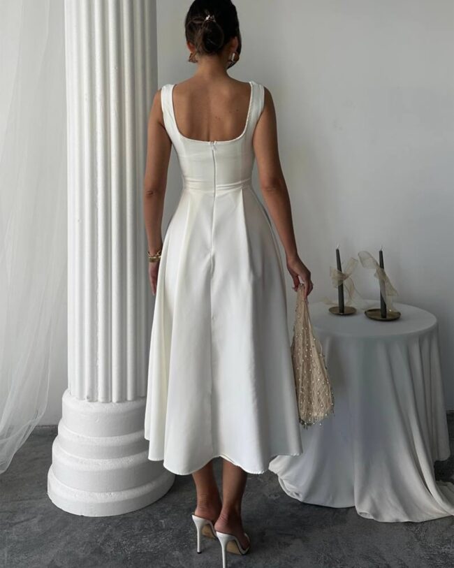 Midi haljina Ayvel - bijela - Slika 4