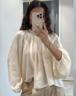 Košulja/bluza Rosier - bež - Slika 7