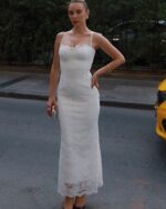 Midi haljina Priscilla - bijela - Slika 5