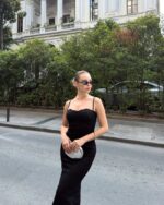 Midi haljina Priscilla - crna - Slika 9