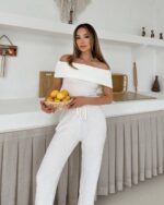 Dvodjelni set Lora - bijeli - Slika 6