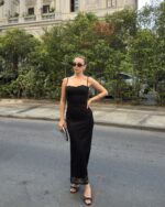 Midi haljina Priscilla - crna - Slika 3