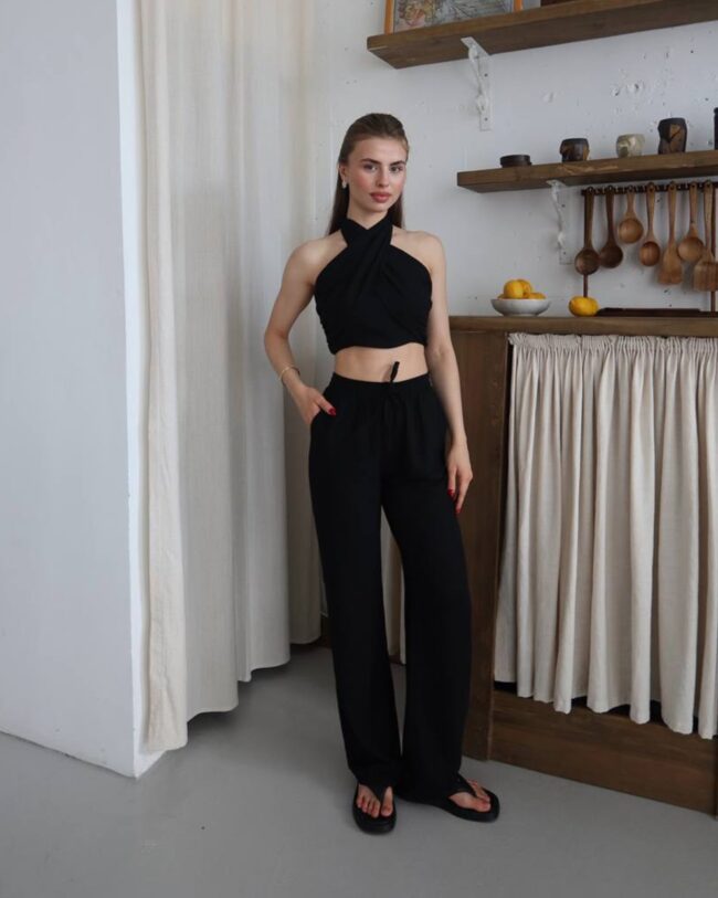 Dvodjelni set Una - crni - Slika 3