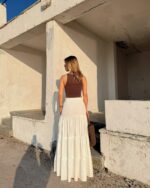 Maxi suknja Bahar - bijela - Slika 5