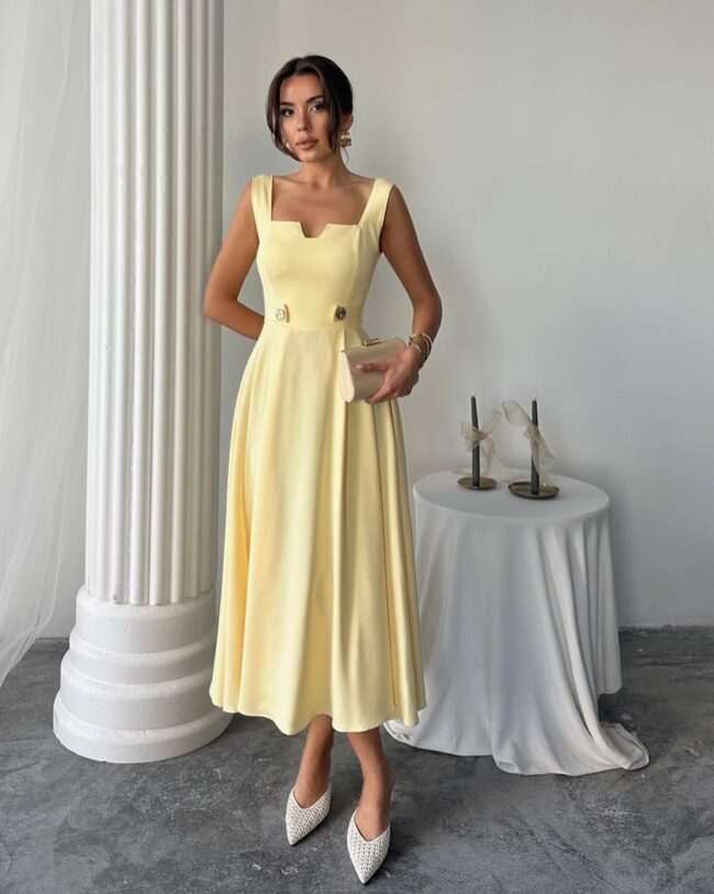 Midi haljina Ayvel - žuta - Slika 2
