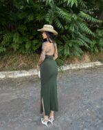 Midi haljina Alessia - zelena - Slika 2