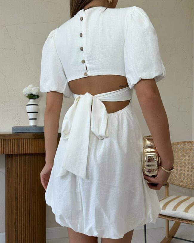 Mini haljina Tyla - bijela - Slika 2