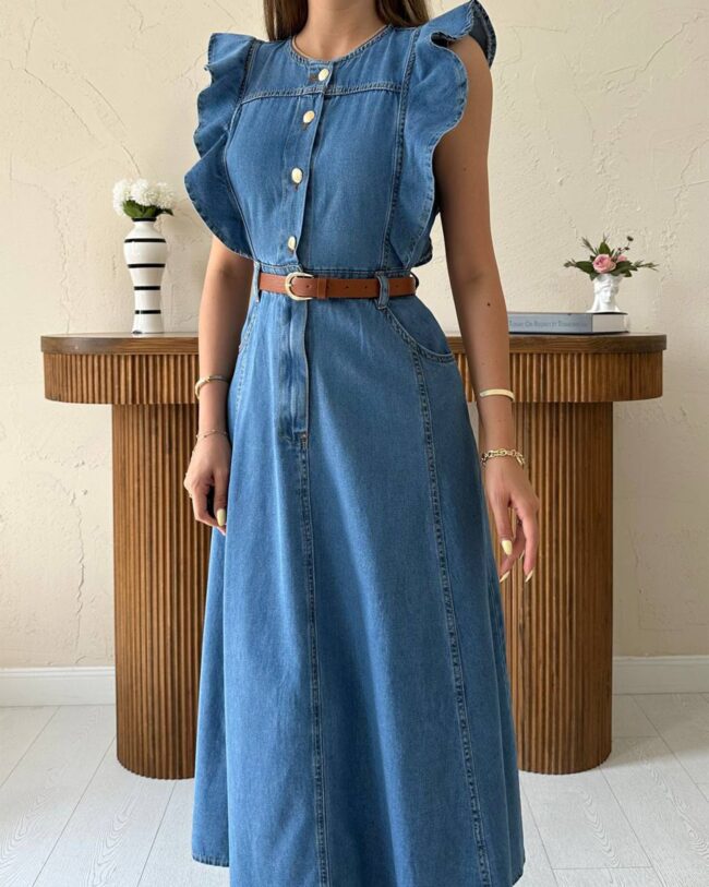 Midi haljina Chester - teksas - Slika 2