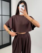 Dvodjelni set Dana - smeđi - Slika 4