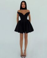 Mini haljina Melrose - crna - Slika 5