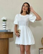 Mini haljina Tyla - bijela - Slika 4