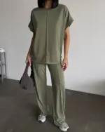 Dvodjelni set Tinaya - maslinasti - Slika 2