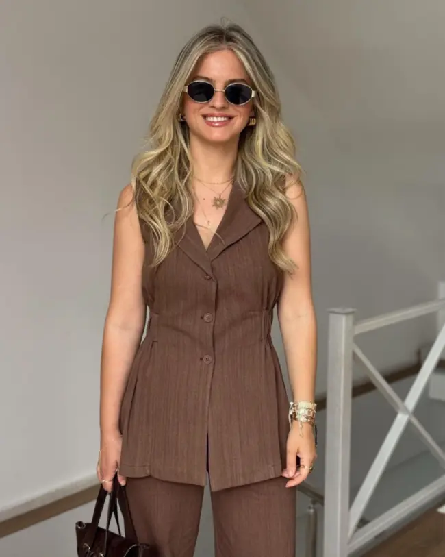 Odijelo Melinda - smeđe - Slika 2