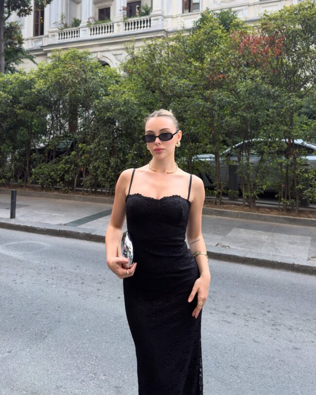 Midi haljina Priscilla - crna - Slika 7