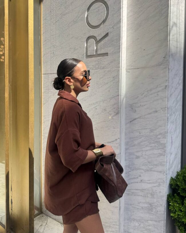 Dvodjelni set Iva  - smeđi - Slika 3