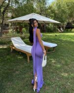 Maxi haljina Tia - ljubičasta - Slika 3