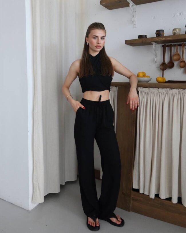 Dvodjelni set Una - crni - Slika 2