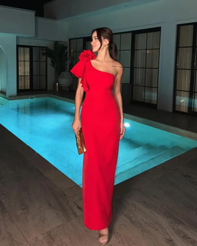 Maxi haljina Zendaya - crvena - Slika 2