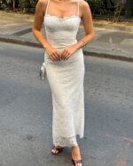 Midi haljina Priscilla - bijela - Slika 2