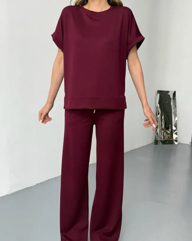 Dvodjelni set Jade - bordo - Slika 3