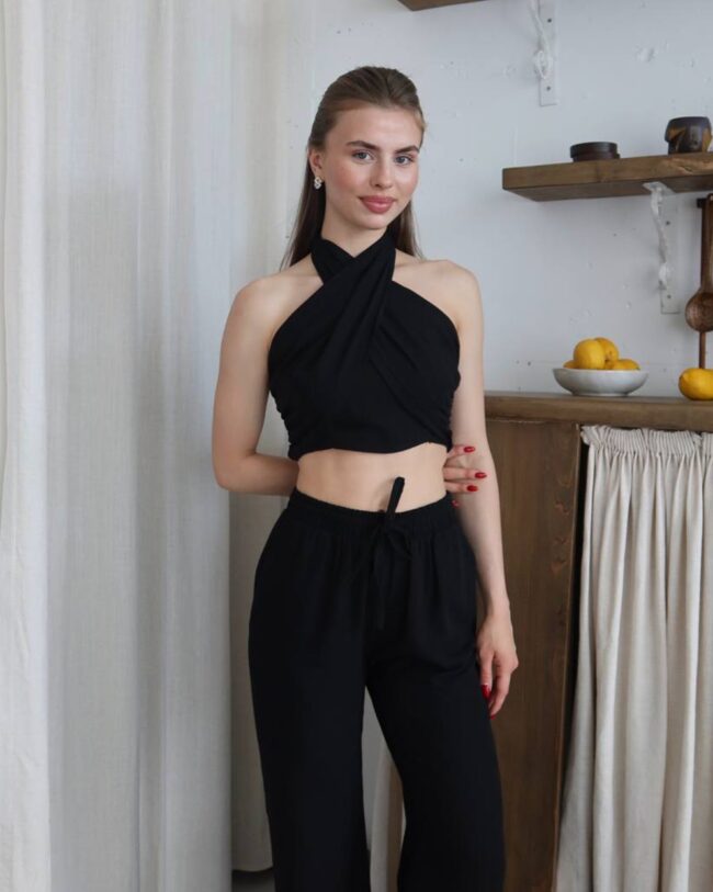 Dvodjelni set Una - crni - Slika 4