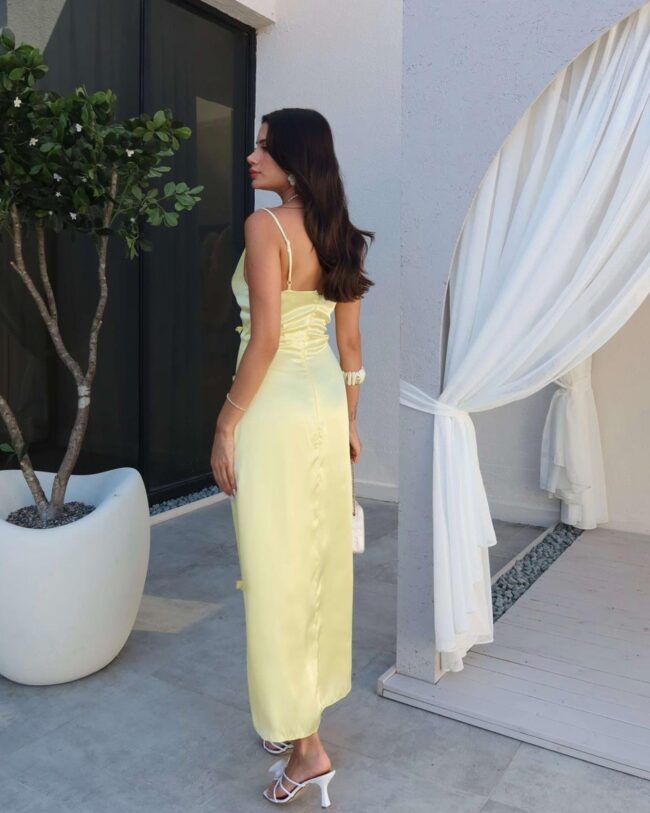 Midi haljina Jamilla - žuta - Slika 3