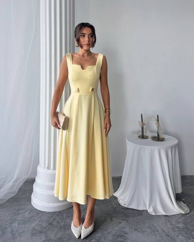 Midi haljina Ayvel - žuta - Slika 6