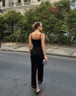 Midi haljina Priscilla - crna - Slika 6