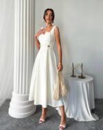 Midi haljina Ayvel - bijela - Slika 6