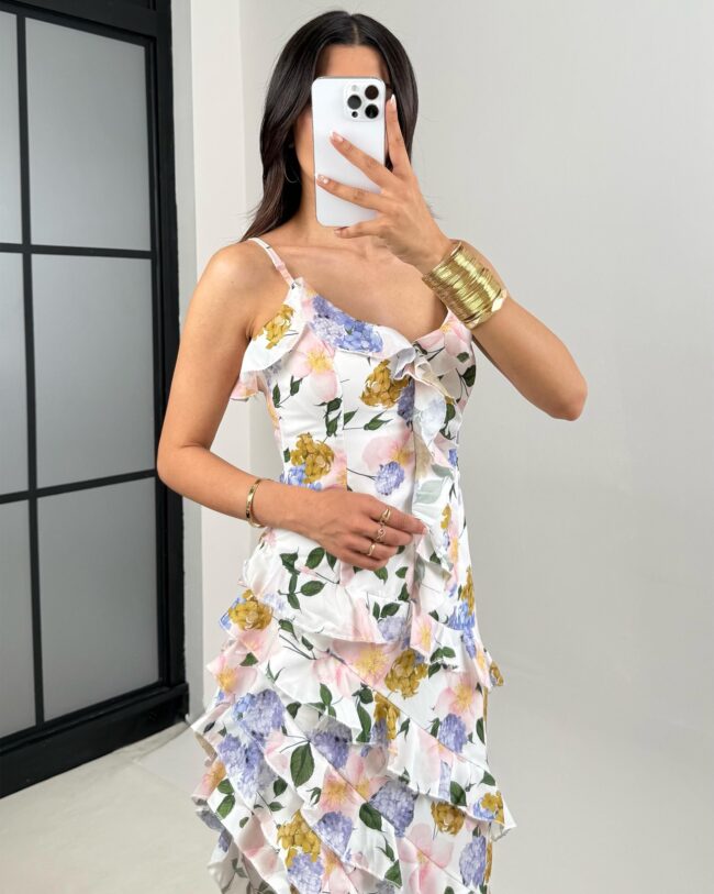 Maxi haljina Emilia - bijela - Slika 3