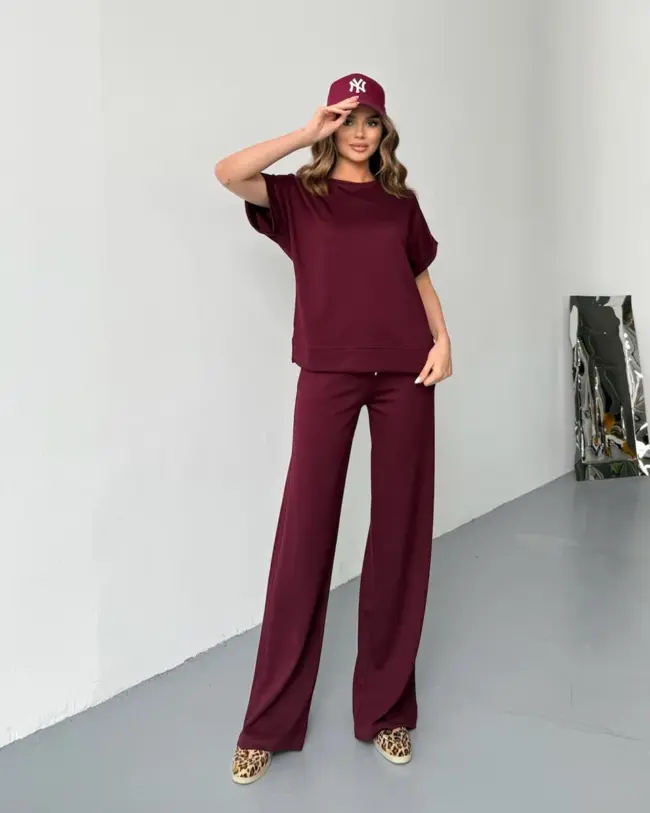 Dvodjelni set Jade - bordo - Slika 2