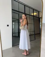 Midi haljina Brionna - bijela - Slika 4