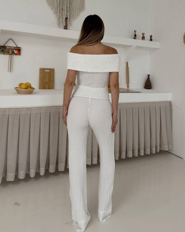 Dvodjelni set Lora - bijeli - Slika 2