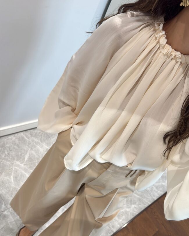 Košulja/bluza Rosier - bež - Slika 5