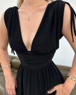 Mini haljina Charlita - crna - Slika 2