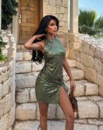 Mini haljina Nateba - zelena - Slika 2