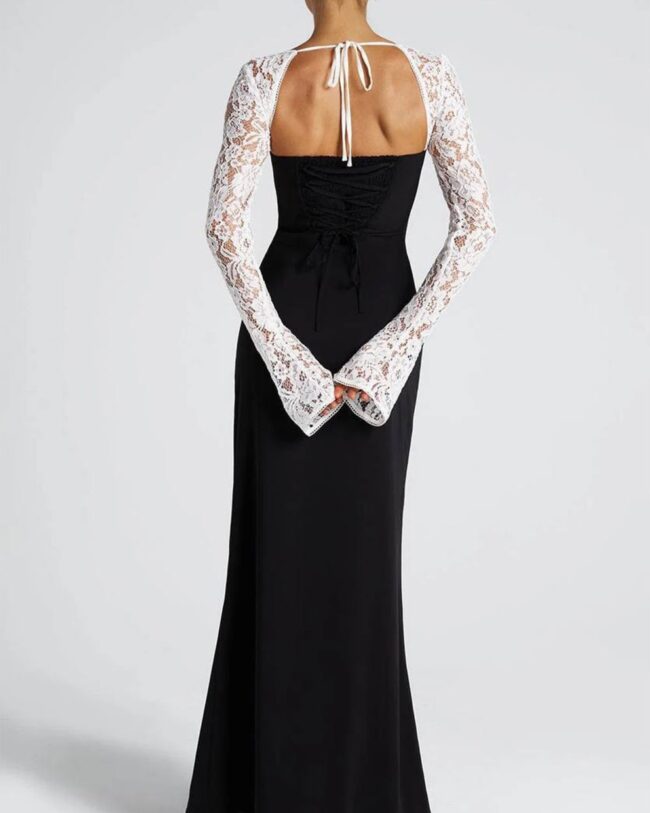 Midi haljina Aria - crna - Slika 3