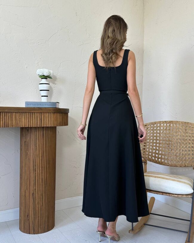 Midi haljina Tina - crna - Slika 6