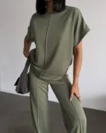 Dvodjelni set Tinaya - maslinasti - Slika 3