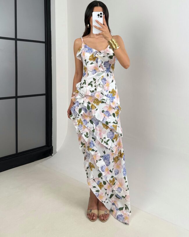 Maxi haljina Emilia - bijela - Slika 2