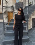 Dvodjelni set Phoebe - crni - Slika 2