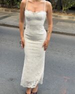 Midi haljina Priscilla - bijela - Slika 9