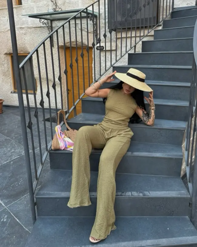 Dvodjelni set Phoebe - zeleni - Slika 2