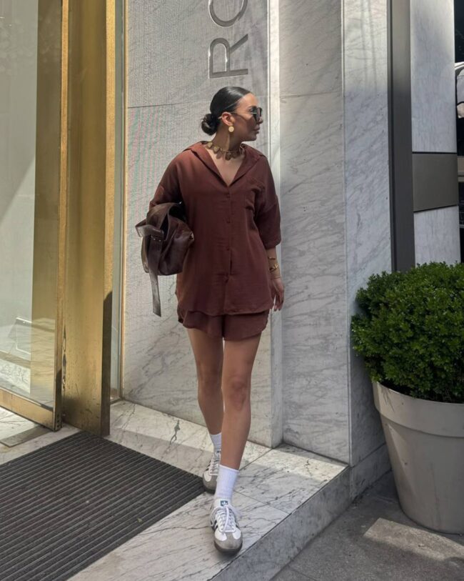 Dvodjelni set Iva  - smeđi - Slika 4