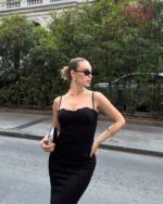 Midi haljina Priscilla - crna - Slika 2